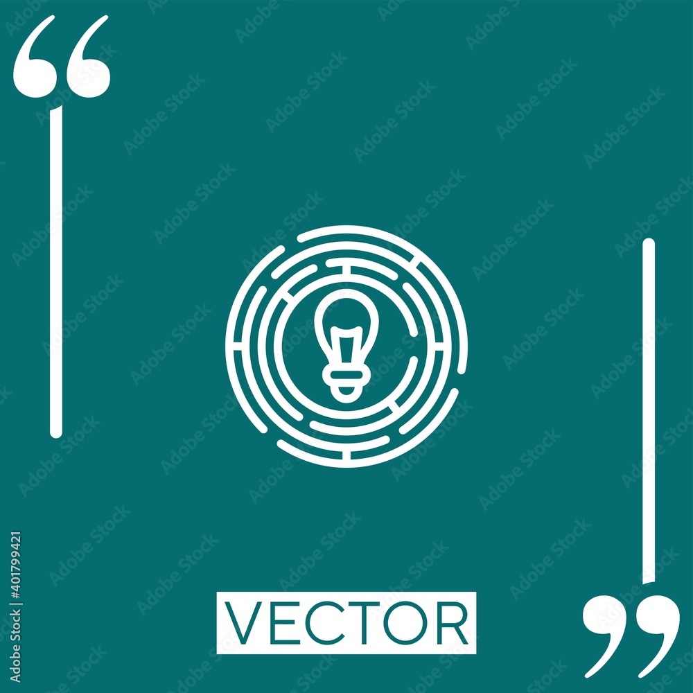 Poster maze vector icon linear icon. editable stroke line