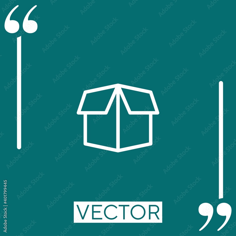 Poster open vector icon linear icon. editable stroke line