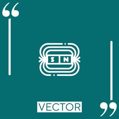 magnetic vector icon Linear icon. Editable stroke line