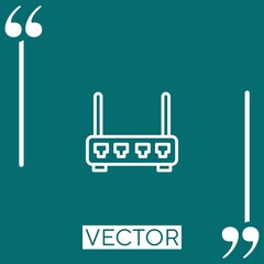 router vector icon Linear icon. Editable stroke line