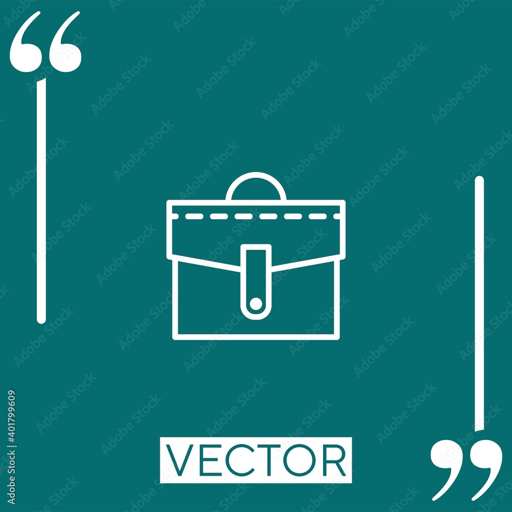 Poster briefcase vector icon linear icon. editable stroke line