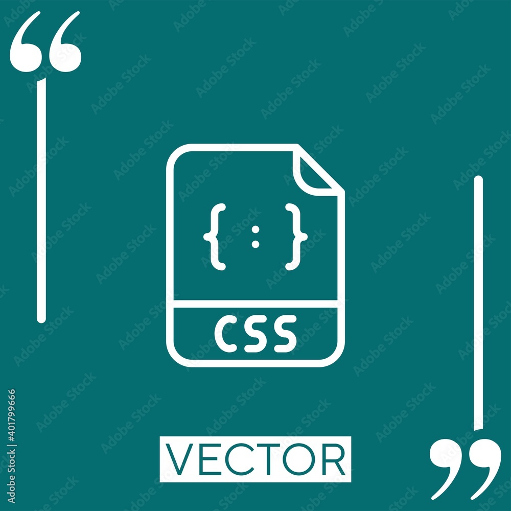 Poster css vector icon linear icon. editable stroke line