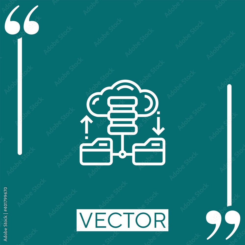 Poster data vector icon linear icon. editable stroke line
