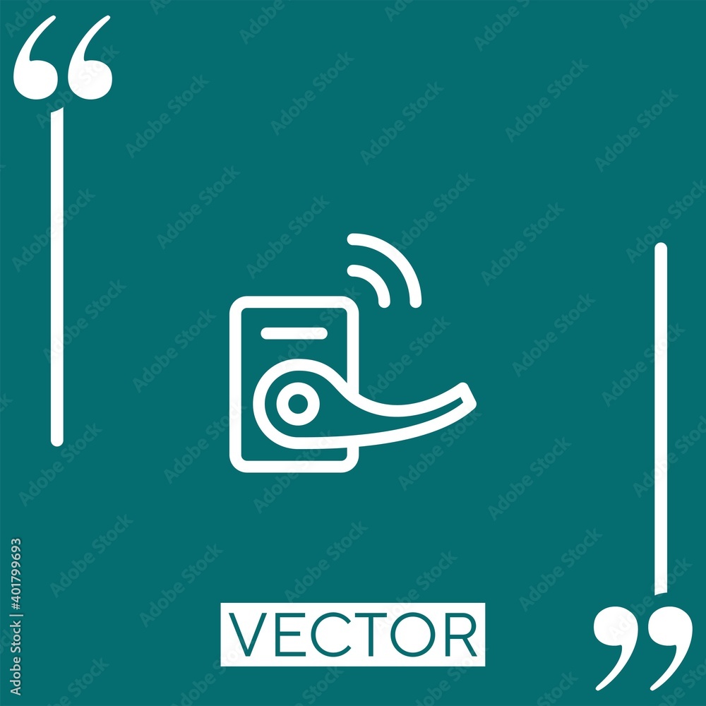 Poster door lock vector icon linear icon. editable stroke line
