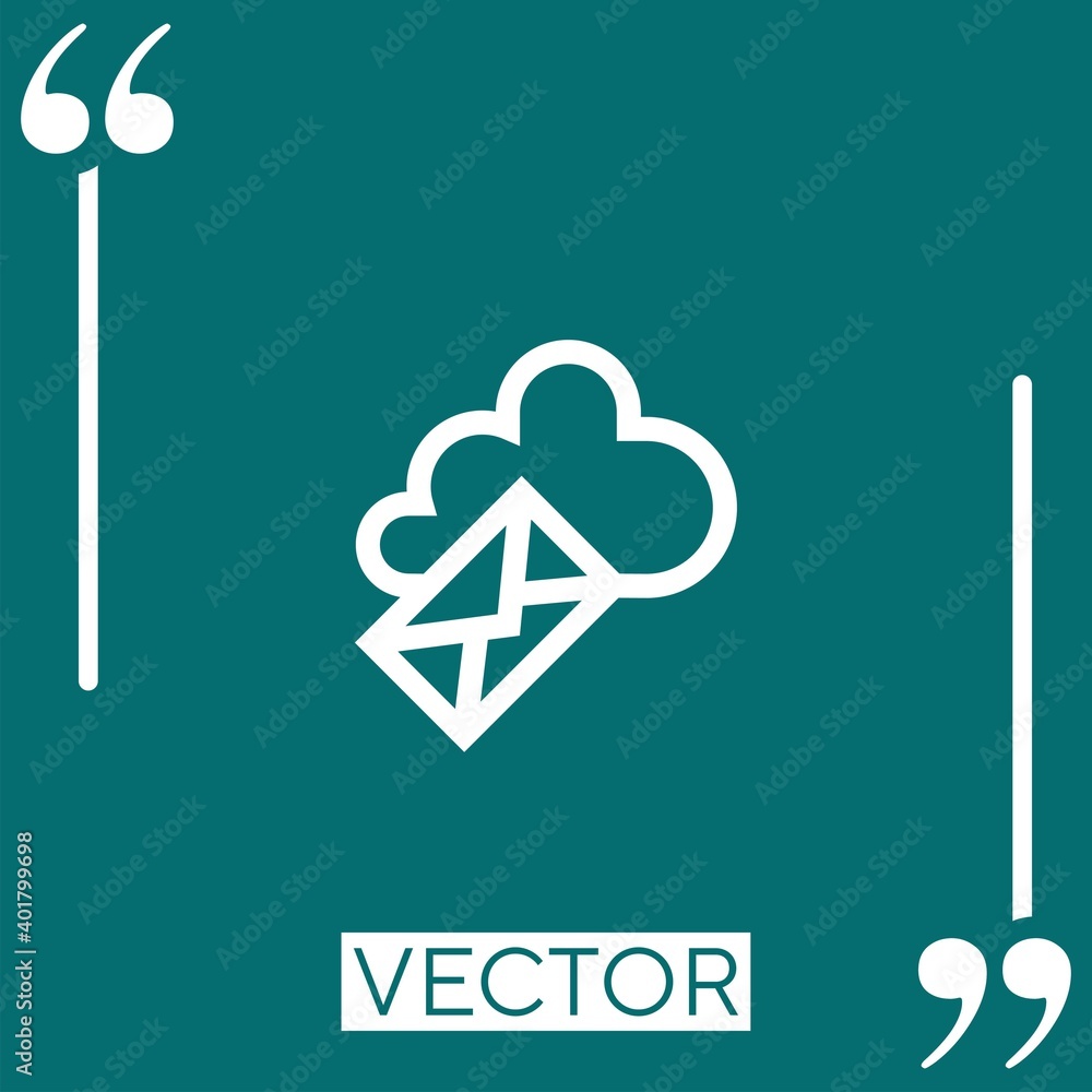 Poster email vector icon linear icon. editable stroke line
