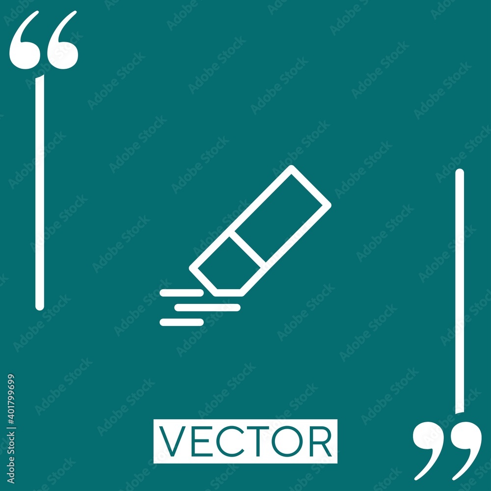 Poster eraser vector icon linear icon. editable stroke line
