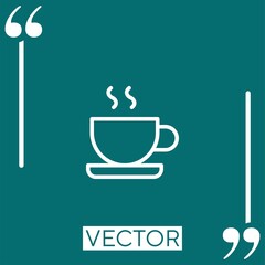 coffee cup vector icon Linear icon. Editable stroke line