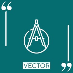 compass vector icon Linear icon. Editable stroke line