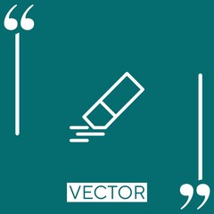 eraser vector icon Linear icon. Editable stroke line