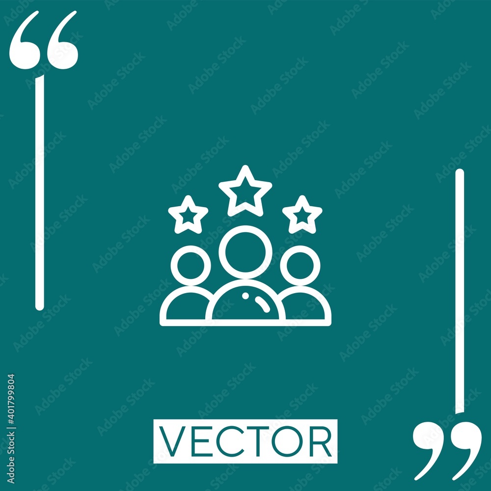 Poster rating vector icon linear icon. editable stroke line