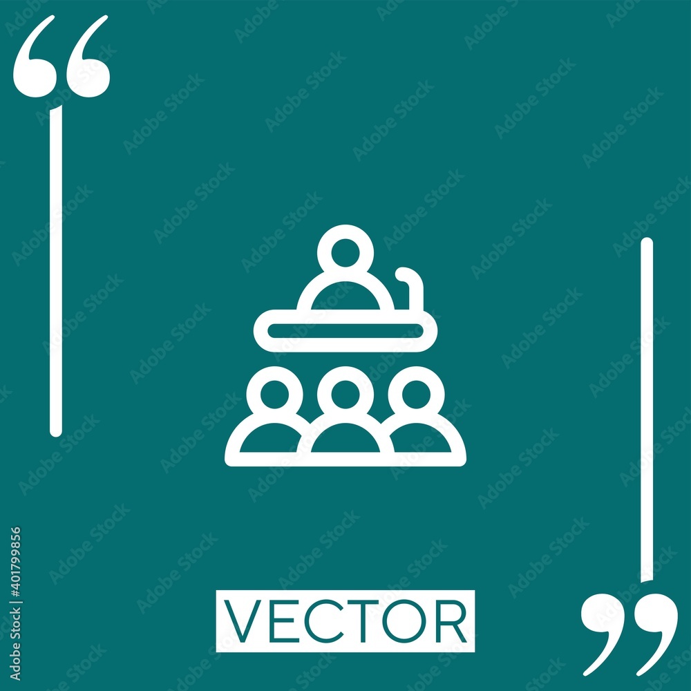 Poster speech vector icon linear icon. editable stroke line