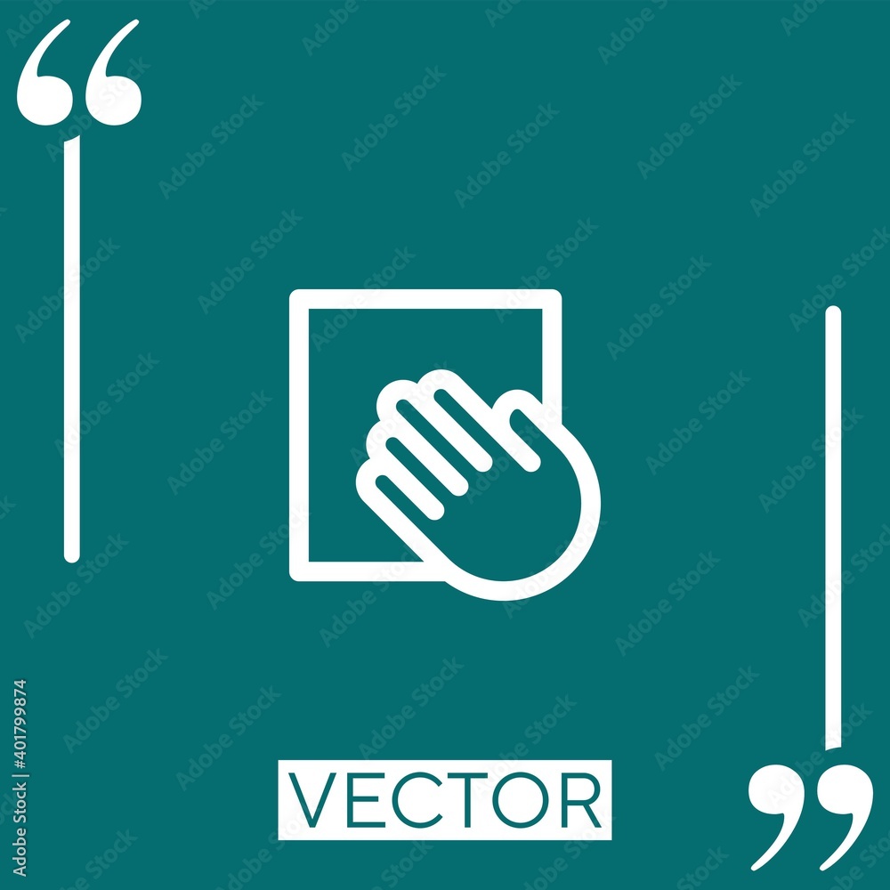 Poster tissue vector icon linear icon. editable stroke line