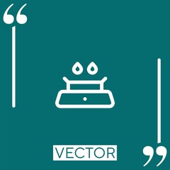 stove vector icon Linear icon. Editable stroke line