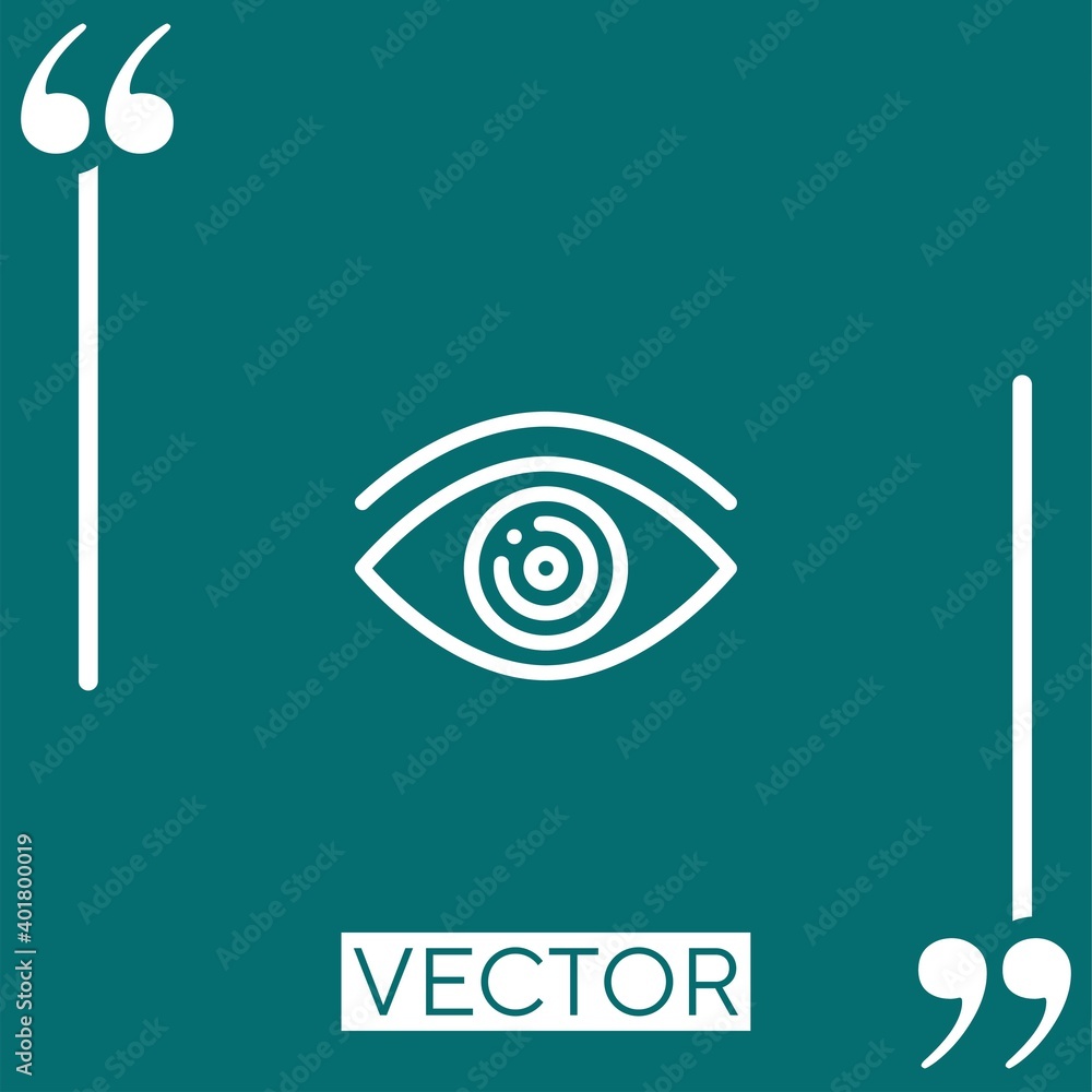 Poster eye vector icon linear icon. editable stroke line