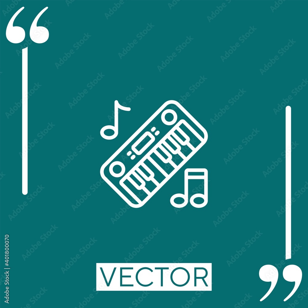 Poster keyboard vector icon linear icon. editable stroke line