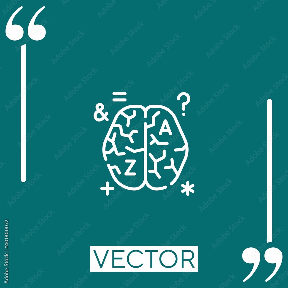 Aufkleber learning vector icon linear icon. editable stroke line