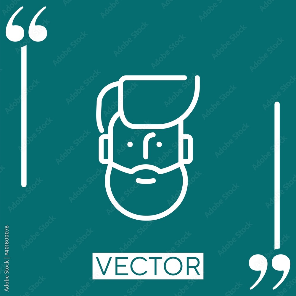 Poster man vector icon linear icon. editable stroke line