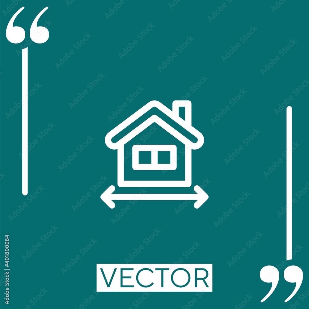 Poster measured vector icon linear icon. editable stroke line
