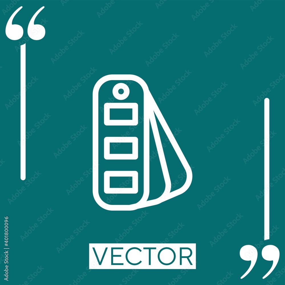 Poster pantone vector icon linear icon. editable stroke line