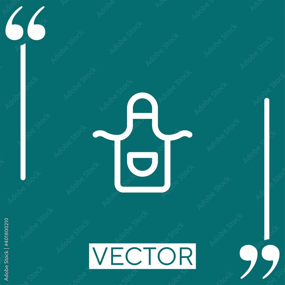 Poster apron vector icon linear icon. editable stroke line