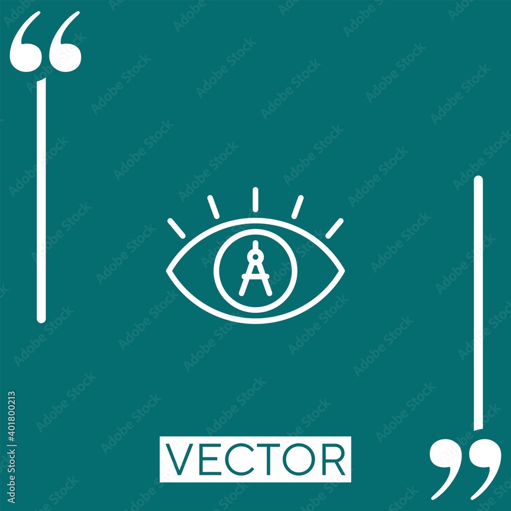 Poster architect vector icon linear icon. editable stroke line