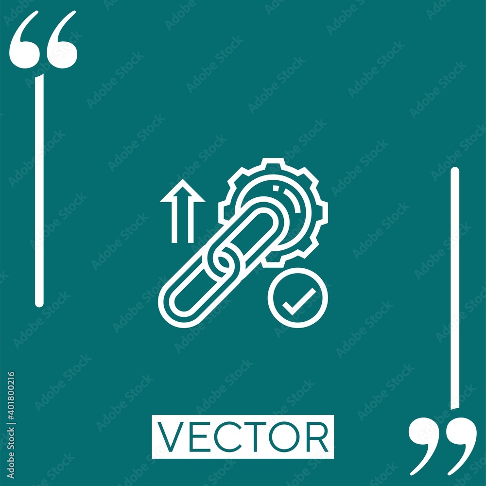 Poster backlink vector icon linear icon. editable stroke line
