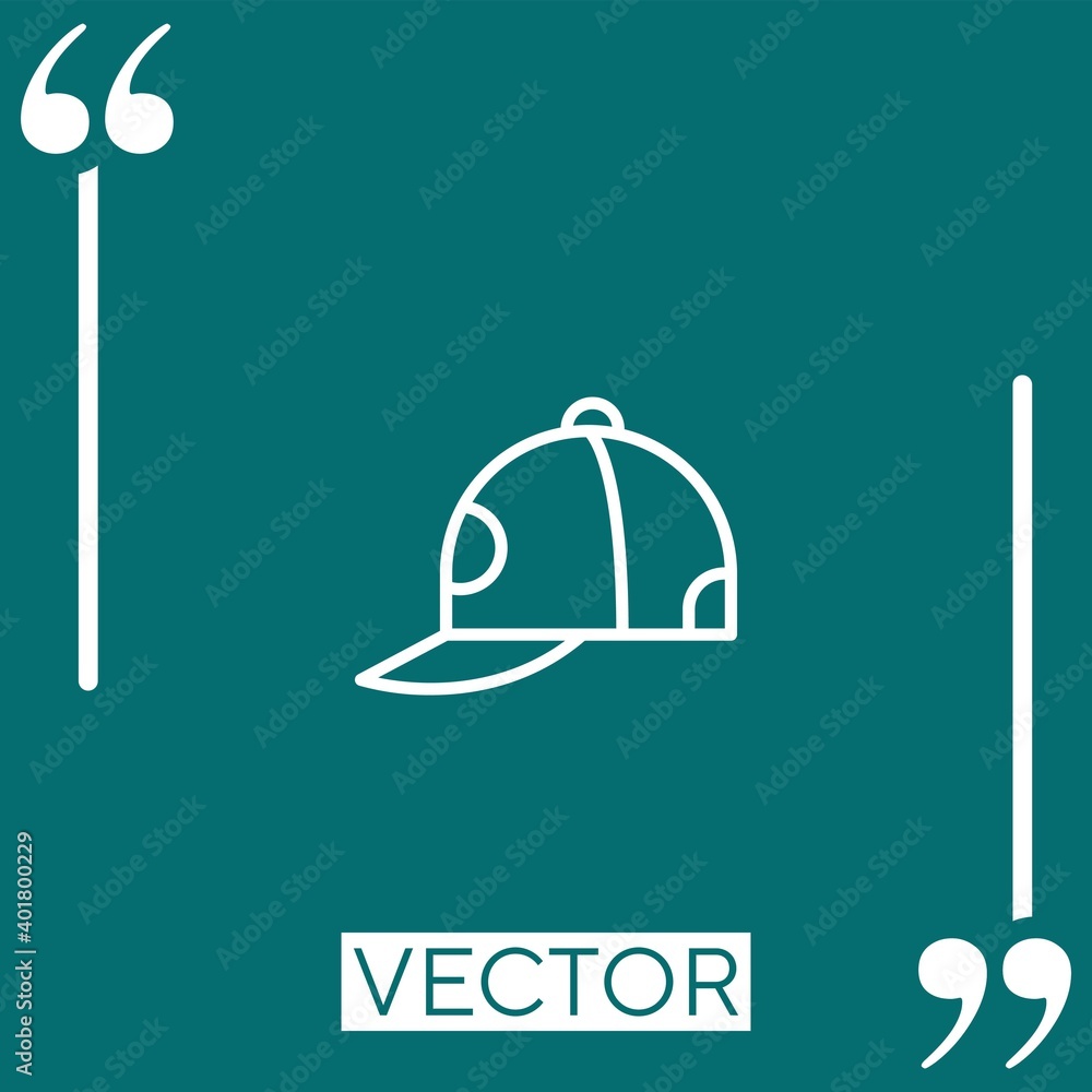 Poster cap vector icon linear icon. editable stroke line