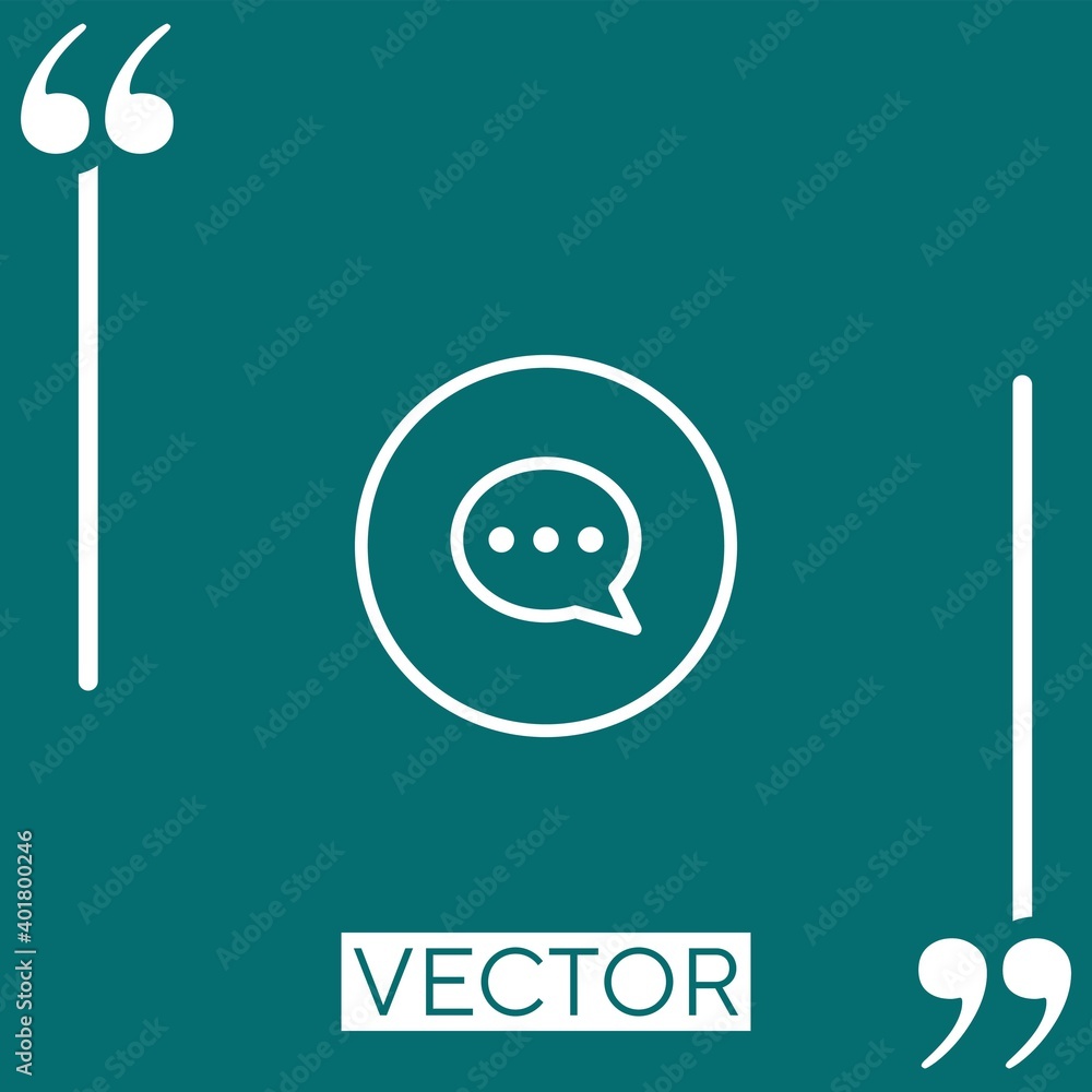 Poster chat vector icon linear icon. editable stroke line