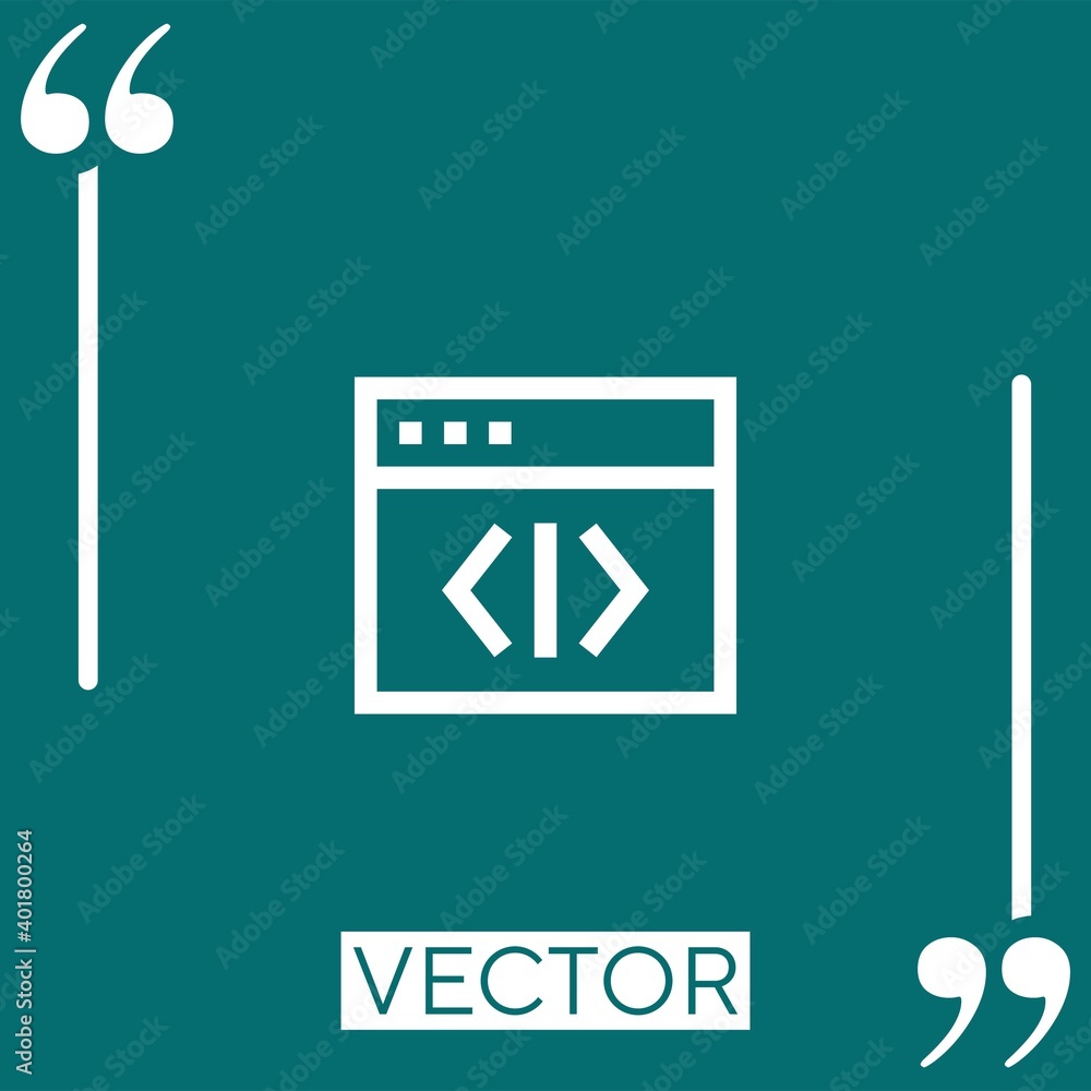 Poster code vector icon linear icon. editable stroke line