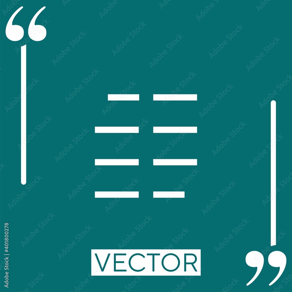 Poster columns vector icon linear icon. editable stroke line