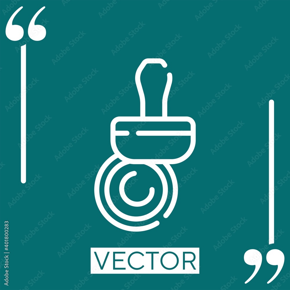 Poster copyright vector icon linear icon. editable stroke line