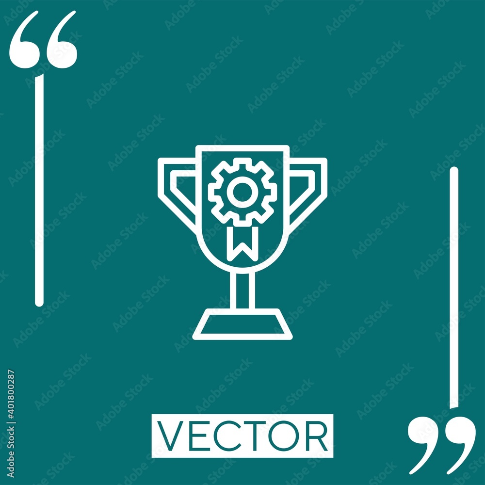 Poster cup vector icon linear icon. editable stroke line