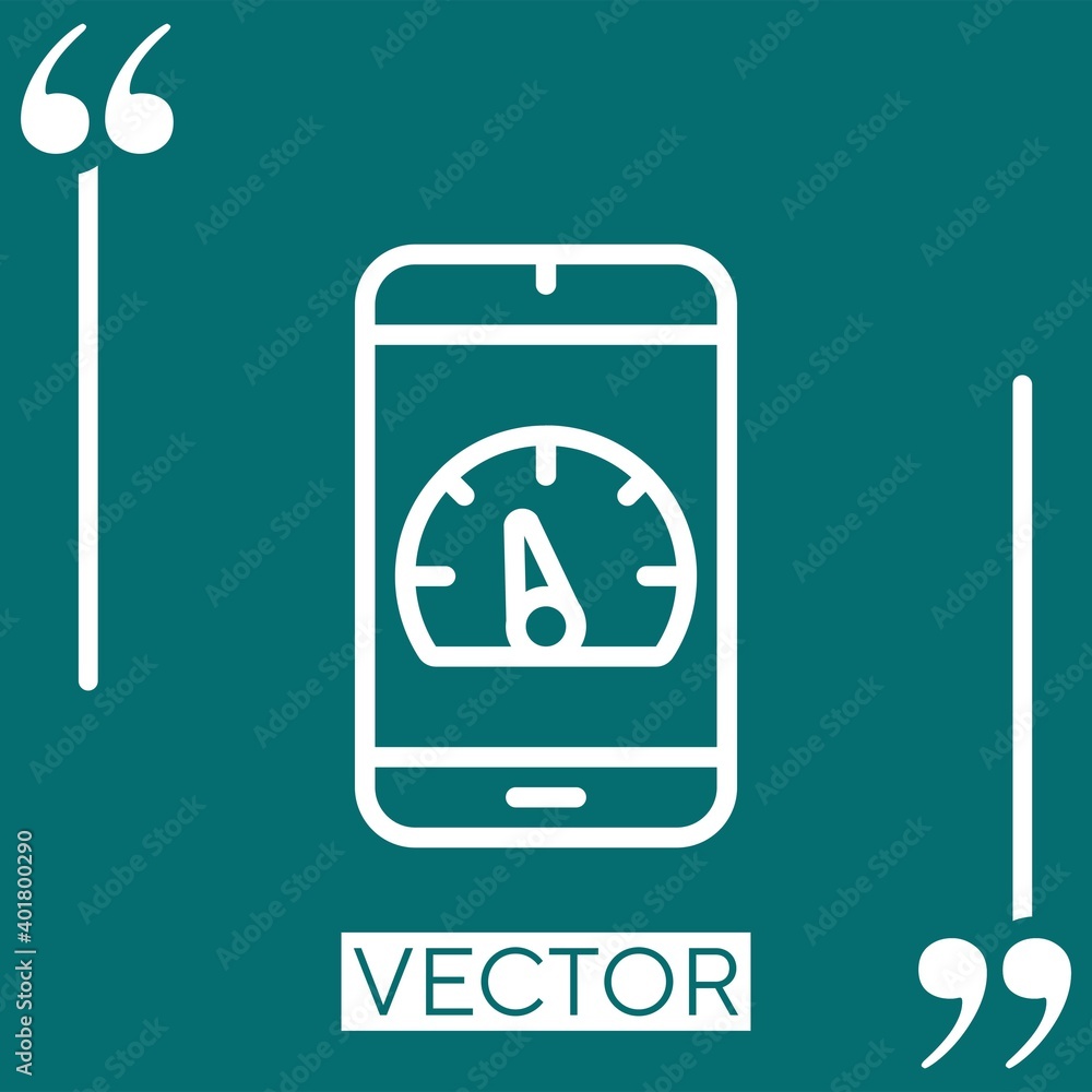 Aufkleber dashboard vector icon linear icon. editable stroke line