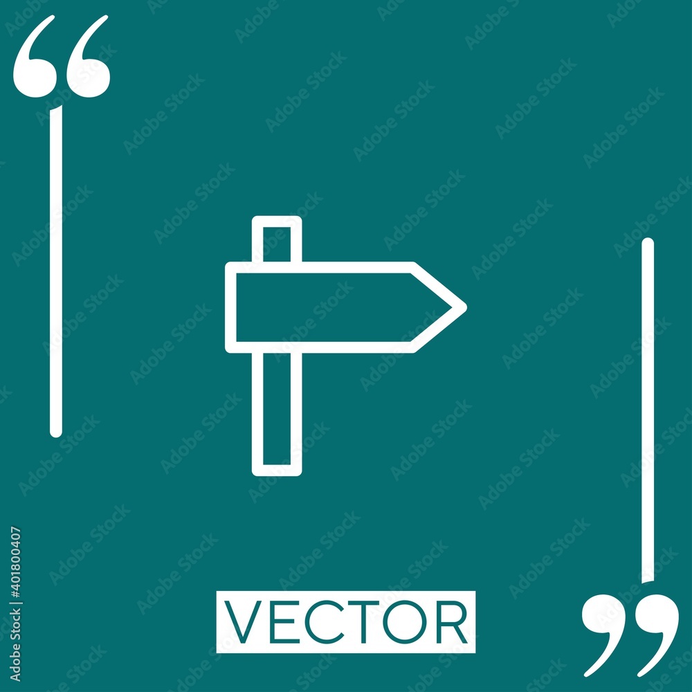 Poster panel vector icon linear icon. editable stroke line