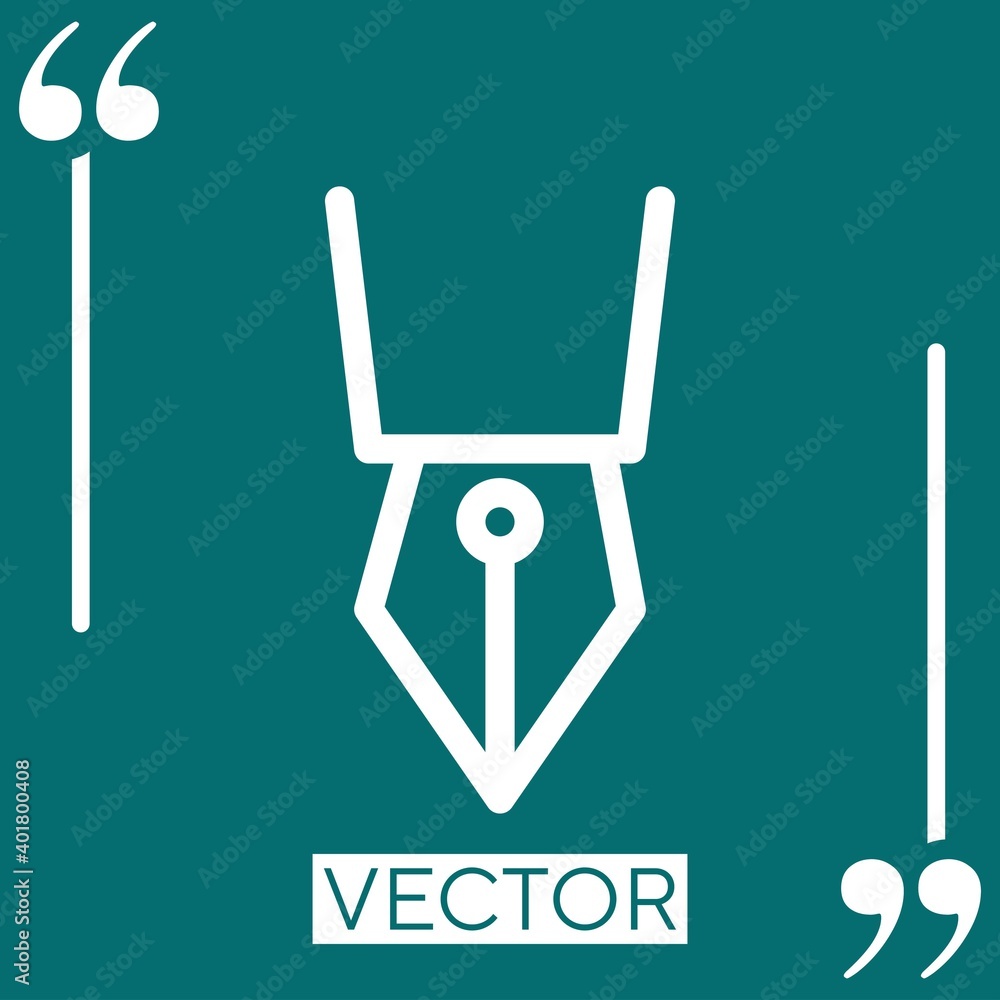 Poster pen vector icon linear icon. editable stroke line
