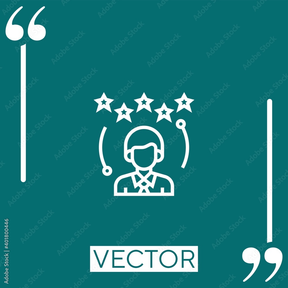 Poster rating vector icon linear icon. editable stroke line