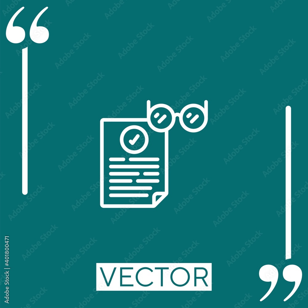 Poster sheet vector icon linear icon. editable stroke line