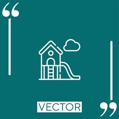 playground vector icon Linear icon. Editable stroke line