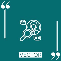 search vector icon Linear icon. Editable stroke line