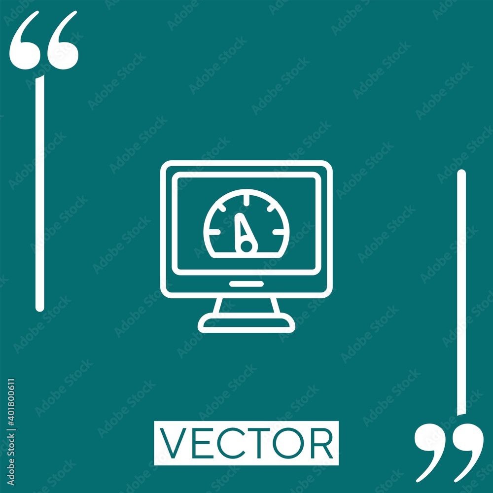 Poster dashboard vector icon linear icon. editable stroke line