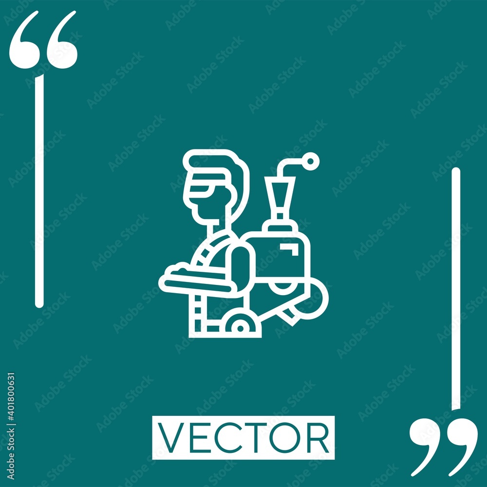 Poster exoskeleton vector icon linear icon. editable stroke line