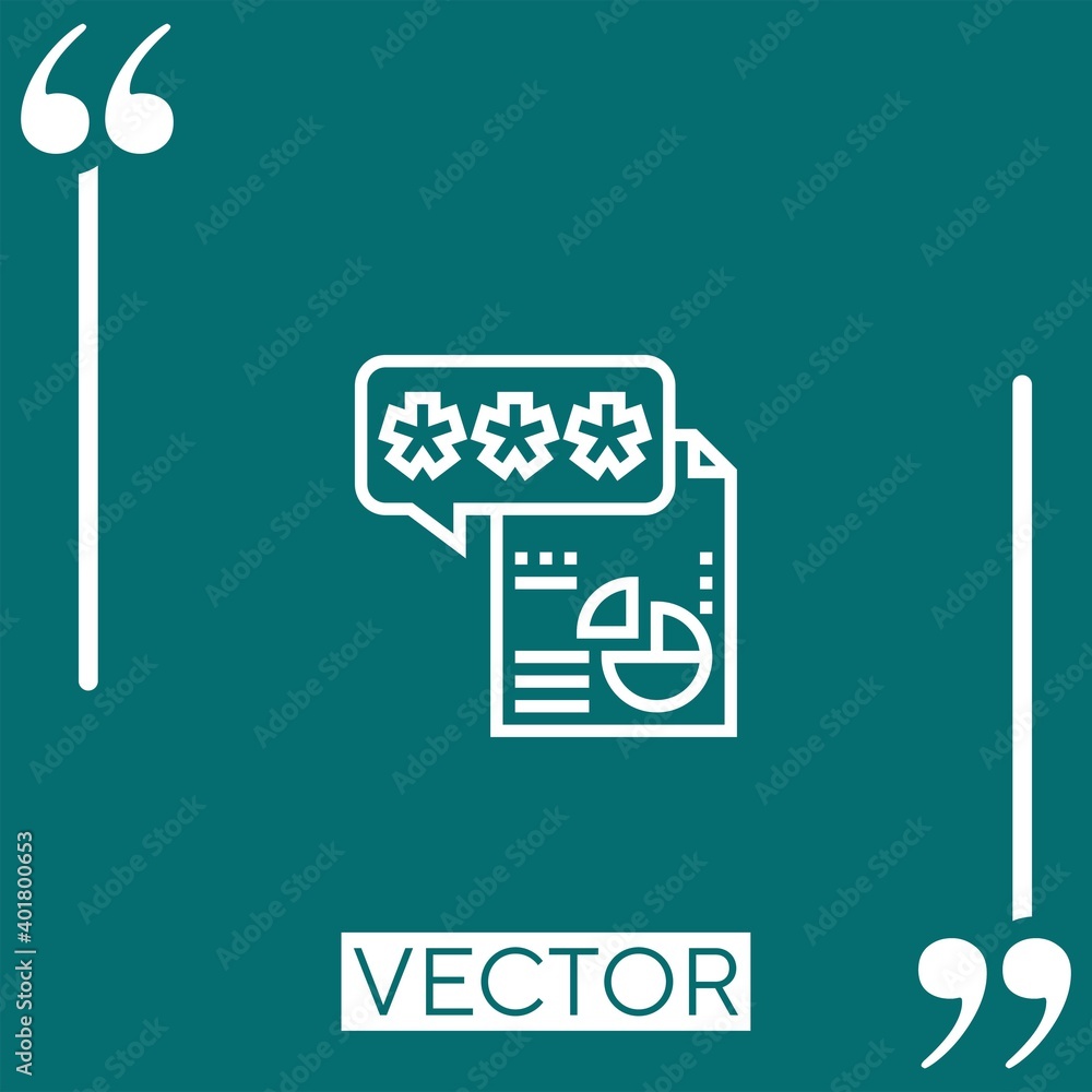 Poster feedback vector icon linear icon. editable stroke line