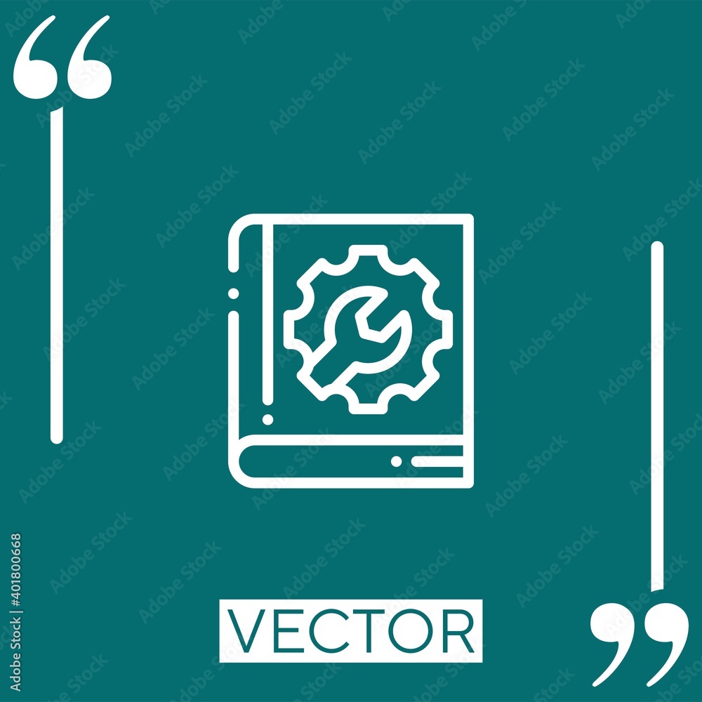 Poster guide vector icon linear icon. editable stroke line