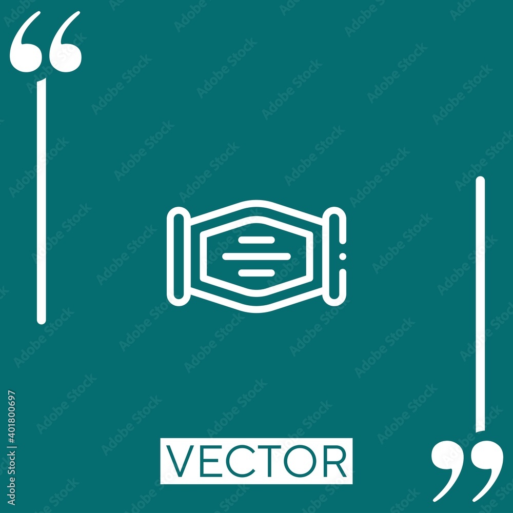 Poster mask vector icon linear icon. editable stroke line