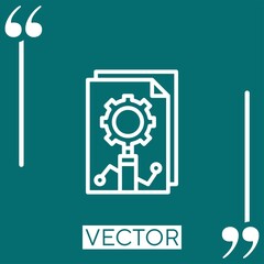 data vector icon Linear icon. Editable stroke line