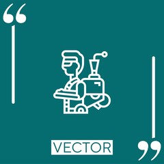 exoskeleton vector icon Linear icon. Editable stroke line