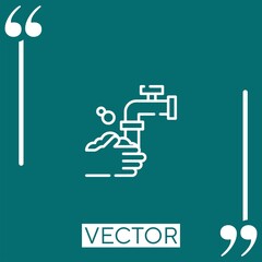 hand wash vector icon Linear icon. Editable stroke line