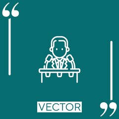 martin luther king vector icon Linear icon. Editable stroke line