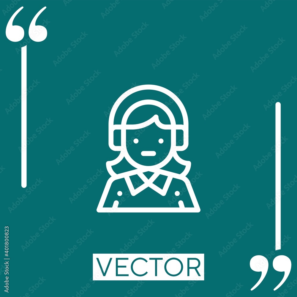 Poster support vector icon linear icon. editable stroke line