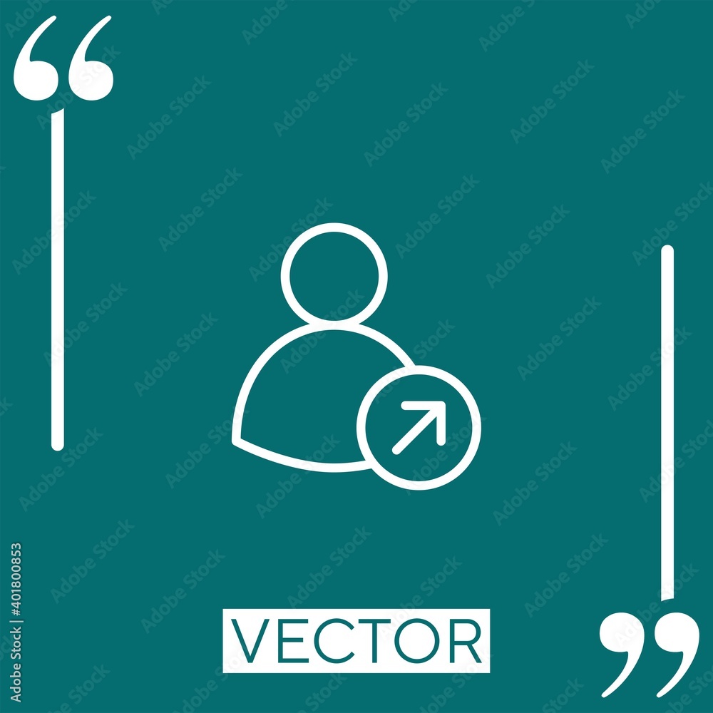 Poster user vector icon linear icon. editable stroke line